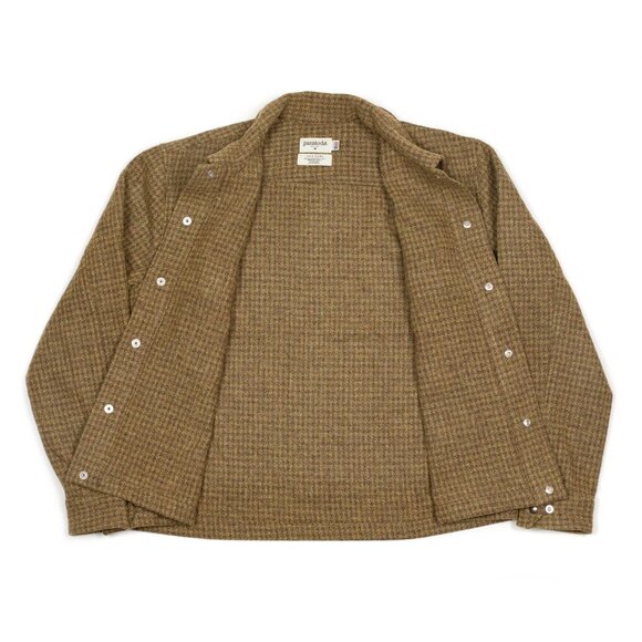 BNWOT - Paratodo London 68 jacket in olive and brown houndstooth wool - MiUSA - Picture 2 of 10